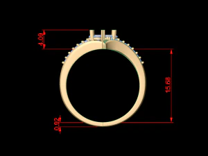 woman solitaire wedding ring 45 3D Print Model