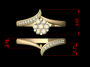 woman solitaire wedding ring 45 3D प्रिंट मॉडल