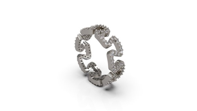 woman band wedding ring 47 3D Baskı Modeli .c4d .max .obj .3ds .fbx .stl .blend 