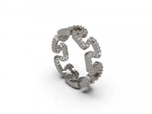 여성 밴드 결혼 반지 47 3D 프린트 모델