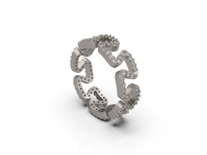 woman band wedding ring 47 3D Baskı Modeli
