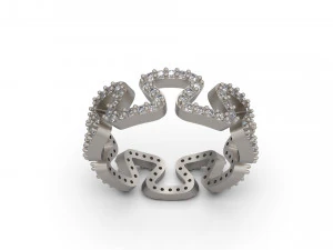 woman band wedding ring 47 3D Print Model