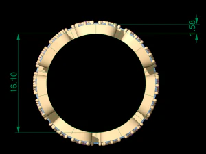 woman band wedding ring 47 3D Print Model
