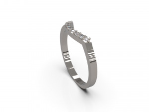 woman wedding solitaire ring 48 Model do druku 3D