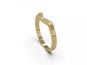 woman wedding solitaire ring 48 3D Print Model