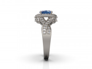 woman solitaire ring 49 3D Druckmodell
