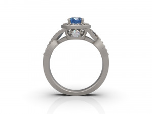 woman solitaire ring 49 3D Druckmodell