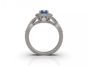 woman solitaire ring 49 3D Print Model