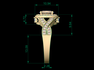 woman solitaire ring 49 3D Druckmodell