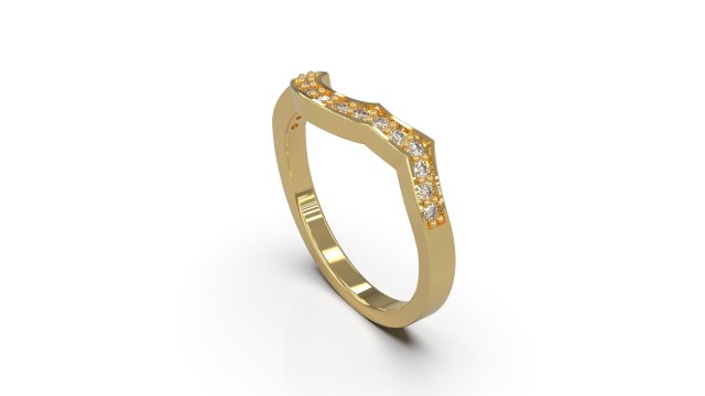 woman solitaire band ring 50 3D-Druckmodell .c4d .max .obj .3ds .fbx .stl .blend 