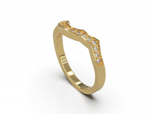 woman solitaire band ring 50 3D-Druckmodell