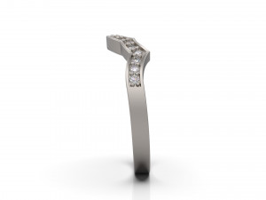 woman solitaire band ring 50 3D-Druckmodell
