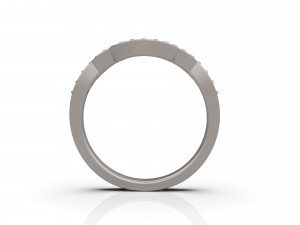 woman solitaire band ring 50 3D-Druckmodell