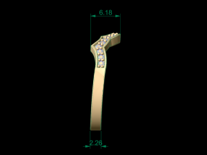 woman solitaire band ring 50 3D-Druckmodell
