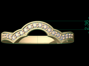 woman solitaire band ring 50 3D-Druckmodell