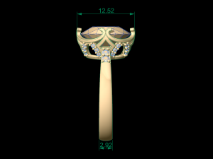 woman solitaire ring 51 3D Baskı Modeli