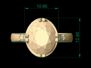 woman solitaire ring 51 3D Baskı Modeli