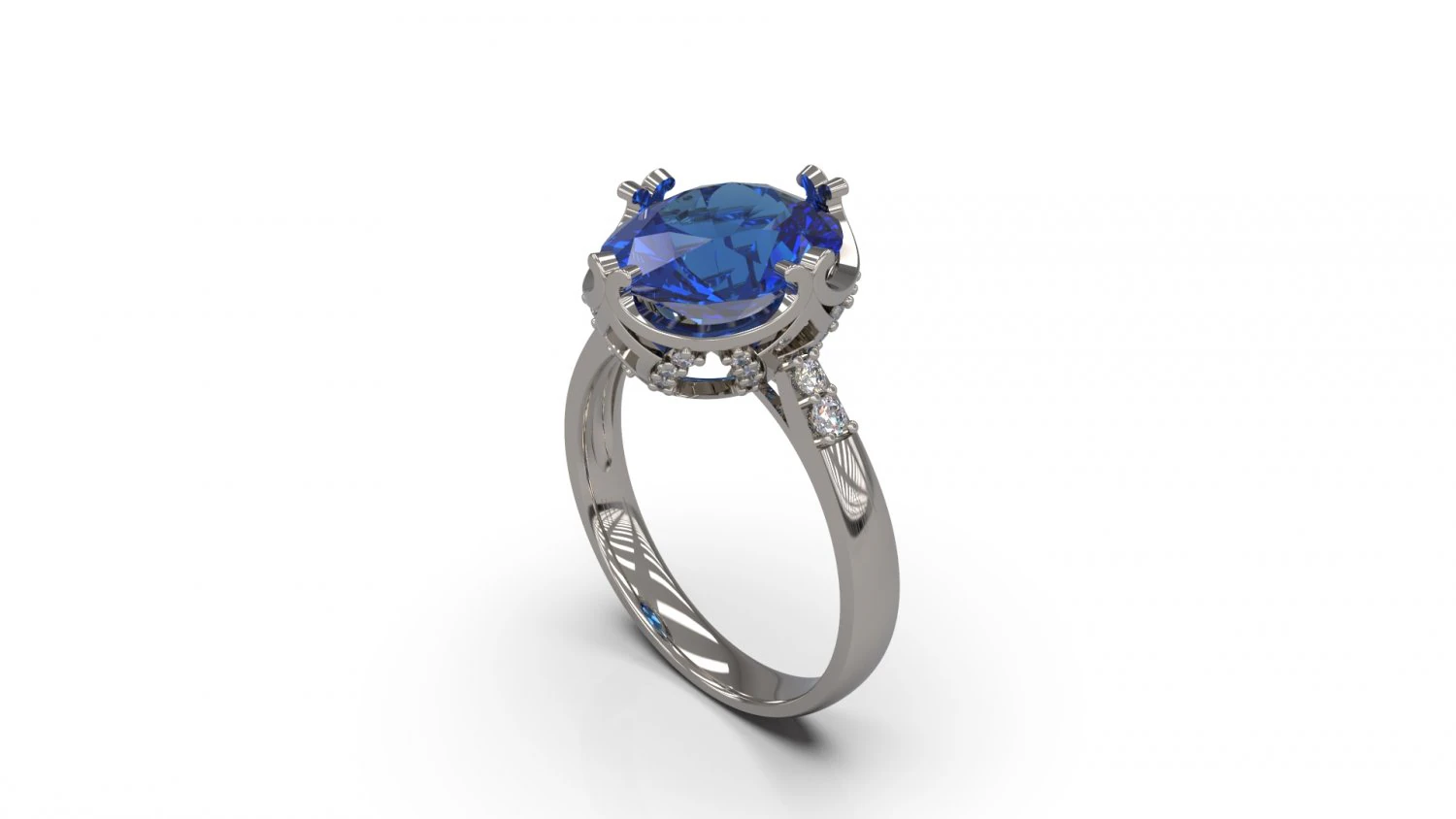 woman solitaire ring 51 3D Print Model .c4d .max .obj .3ds .fbx .stl .blend