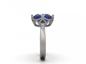 woman solitaire ring 51 3D Baskı Modeli