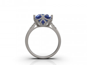 woman solitaire ring 51 3D Baskı Modeli