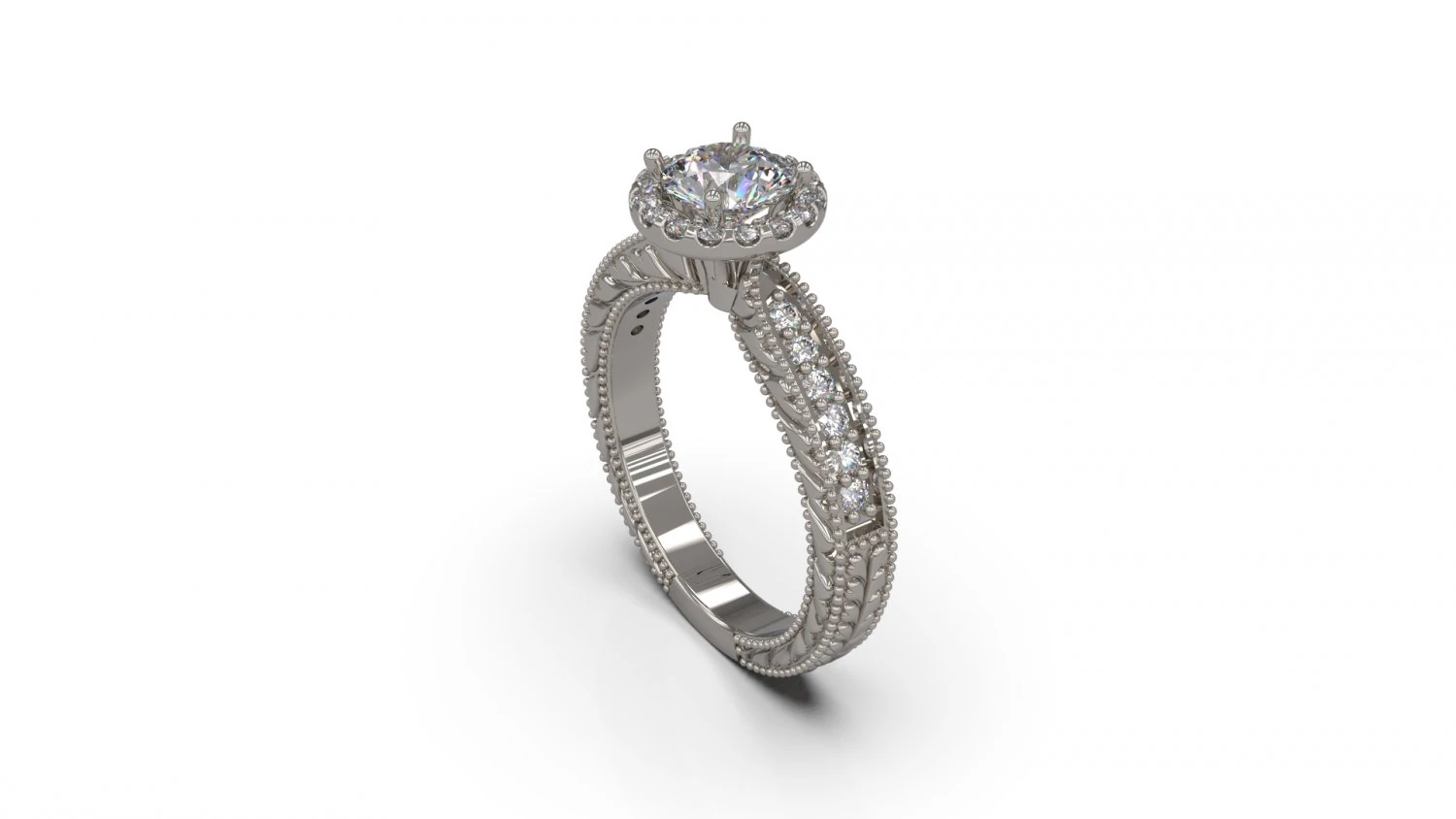woman solitaire wedding ring 52 3D Print Model .c4d .max .obj .3ds .fbx .stl .blend