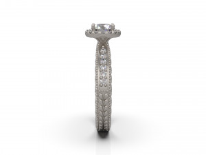 woman solitaire wedding ring 52 3D Print Model