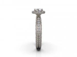 woman solitaire wedding ring 52 3D Print Model