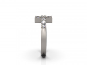 cross ring with diamond Model Cetak 3D