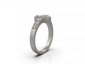 cross ring with diamond Model Cetak 3D