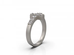 cross ring with diamond 3D Print Model