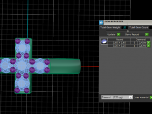 cross ring with diamond Model Cetak 3D