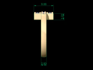 cross ring with diamond 3D Print Model