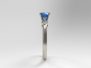 woman solitaire ring 53 3D Принт Модель