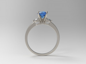 woman solitaire ring 53 3D Принт Модель