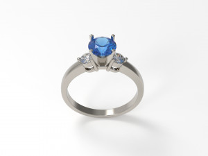woman solitaire ring 53 3D Принт Модель