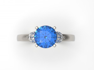 woman solitaire ring 53 3D Принт Модель