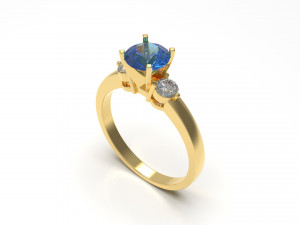 woman solitaire ring 53 3D Принт Модель