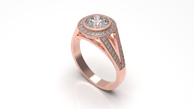 woman solitaire ring 54 3D-Druckmodell .c4d .max .obj .3ds .fbx .stl .blend 