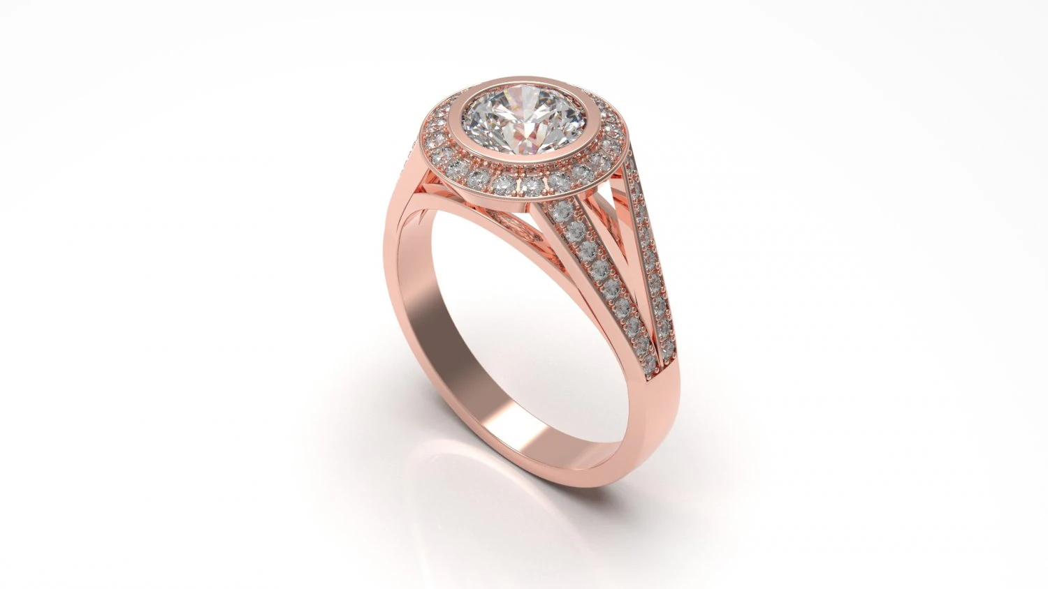 woman solitaire ring 54 3D Print Model .c4d .max .obj .3ds .fbx .stl .blend 
