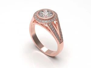 Solit&auml;rring f&uuml;r Damen 54 3D Druckmodell