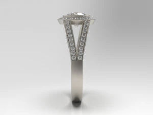 woman solitaire ring 54 3D Print Model