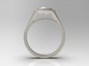 woman solitaire ring 54 3D-Druckmodell