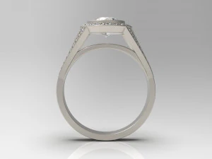 woman solitaire ring 54 3D Print Model