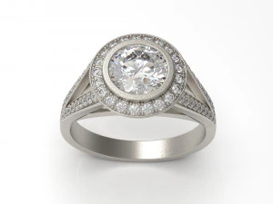 woman solitaire ring 54 3D Print Model