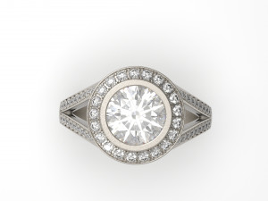 woman solitaire ring 54 3D-Druckmodell