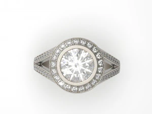 woman solitaire ring 54 3D Print Model
