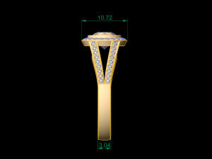 woman solitaire ring 54 3D-Druckmodell