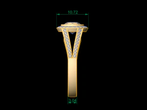 woman solitaire ring 54 3D Print Model