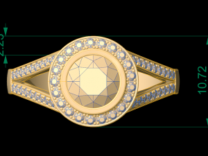 woman solitaire ring 54 3D-Druckmodell