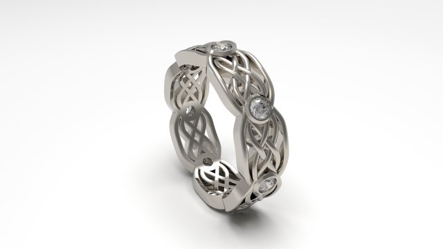 woman celtic band ring 03 3D printmodel .c4d .max .obj .3ds .fbx .stl .blend